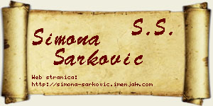 Simona Šarković vizit kartica